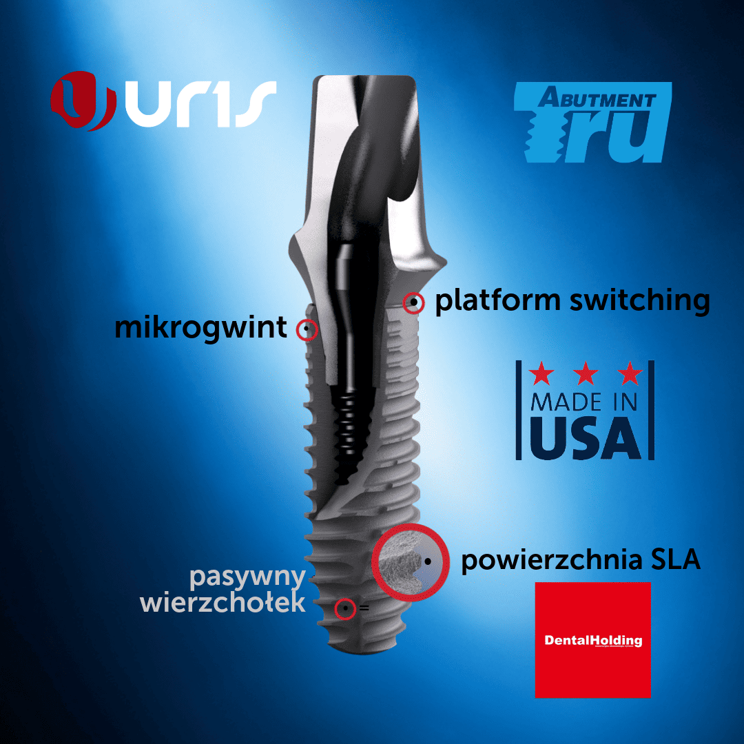 Amerykański system implantów Uris firmy TruAbutment